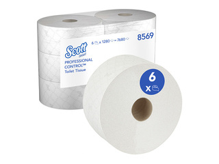 Toilet paper rolls Scott Control, 2-ply, white, 314m, 6 rolls