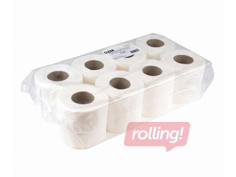 Tualetes papīrs ruļļos Cleanline, 3 slāņi, balts, 17m, 8 ruļļi