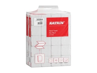 Papīra dvieļi Katrin Classic Zig Zag 2, balti, 2 slāņi, 200 loksnes, 20 paciņas 