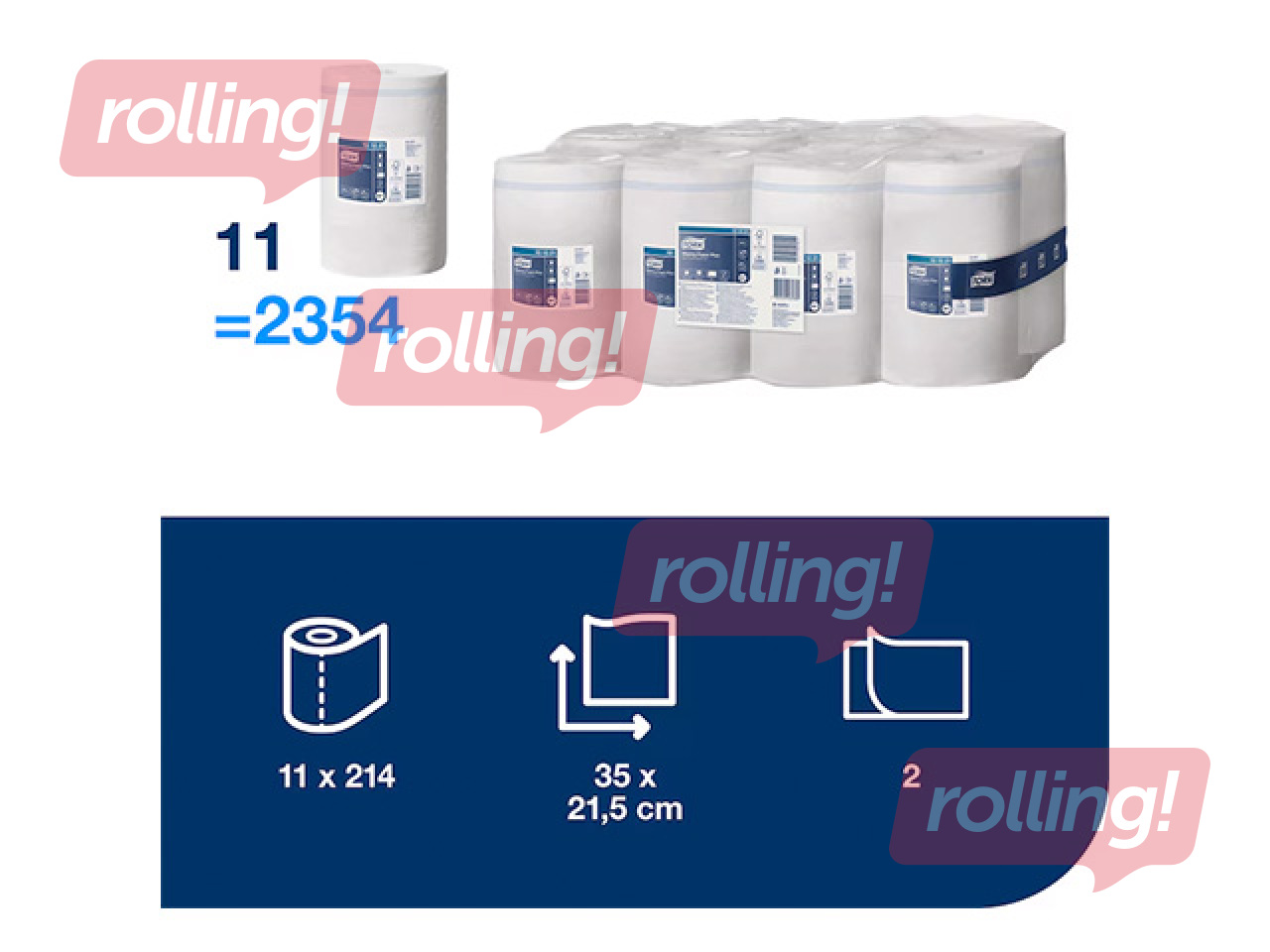 Paper towels Tork Advanced Mini, M1, 2-ply, 75m, 11 rolls