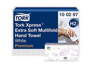 Paper towels Tork Premium Extra Soft, Multifold, H2, white, 2-ply, 100 sheets, 21 packs +PROMOTIO