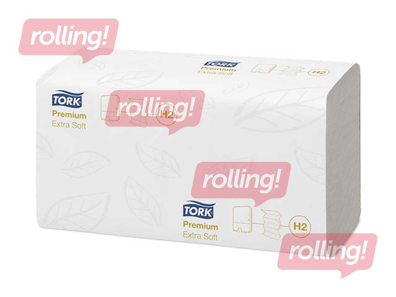 Papīra dvieļi Tork Premium Extra Soft, Multifold, H2, balti, 2 slāņi, 100 loksnes, 21 paciņa +AKCIJ