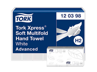 Hand Towels Tork Advanced  Soft H2, 21 pac., 2 layers, white