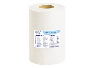 Paper towels Grite Standard 100, 12 rolls, 1 layer, bleached