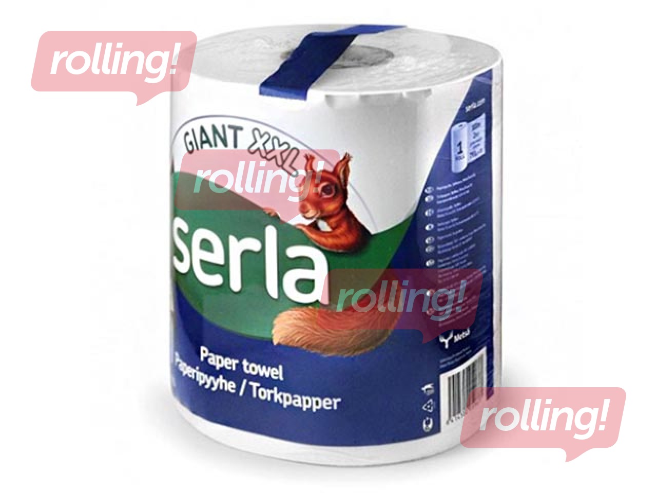 Papīra dvieļi Serla Giant XXL, 2 slāņi, 100m, 1 rullis