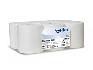 Бумажные полотенца Celtex Master 140 Ø19, 6 рулонов, 2 слоя, белые