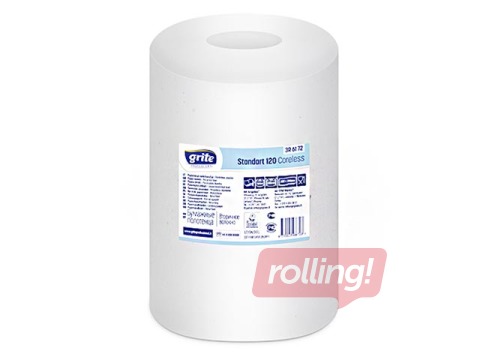 Papīra dvieļi Grite Standart 120 Coreless, balināti, 1 kārta, 120m, 12 ruļļi