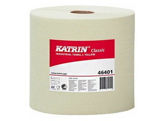 Industrial paper Katrin Classic L, 2 rolls, 1 layer, yellow