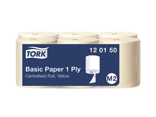 Бумажные полотенца Tork Universal, M2, жёлтые, 1-слойные, 300м, 6 рулонов