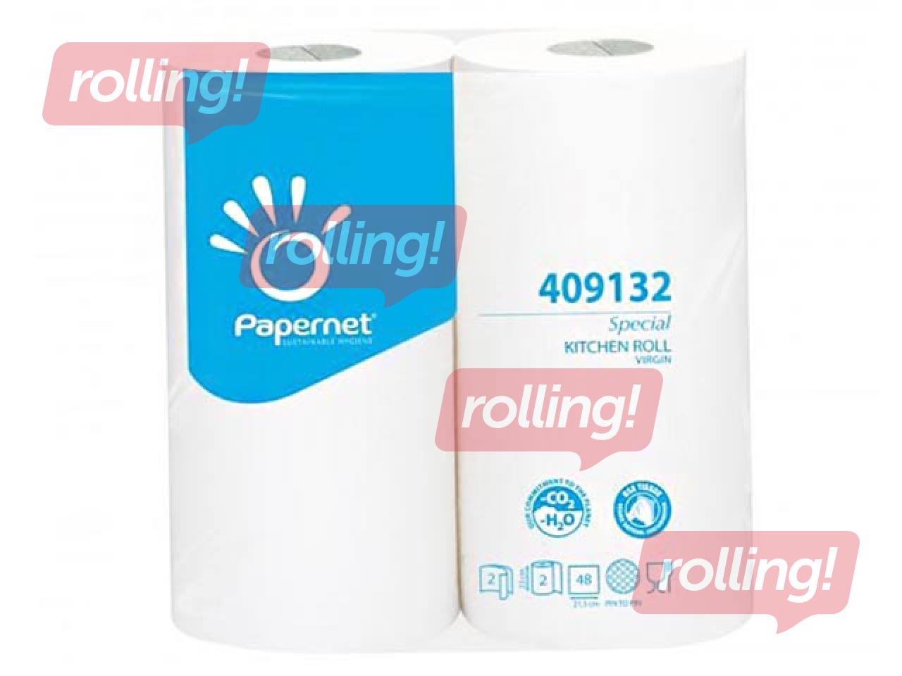 Бумажные полотенца  Papernet Special Kitchen Roll, 2 рулона, 2 слоя, белые