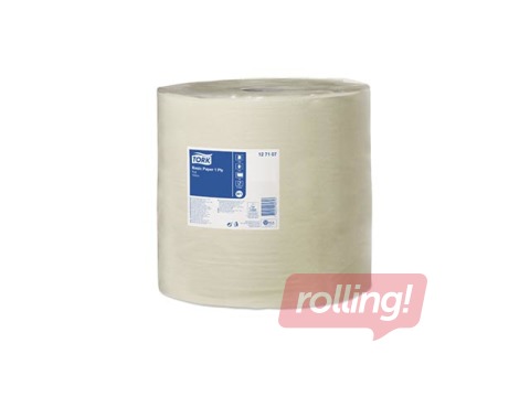 Индустриальная бумага Tork Basic W1, 1 рулон, 1-слойная, желтая