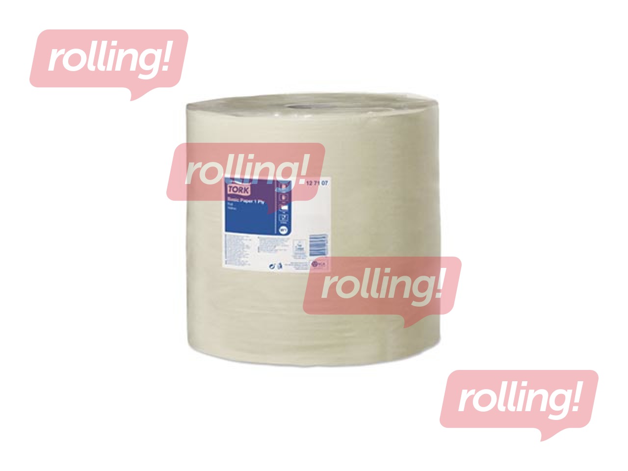 Индустриальная бумага Tork Basic W1, 1 рулон, 1-слойная, желтая