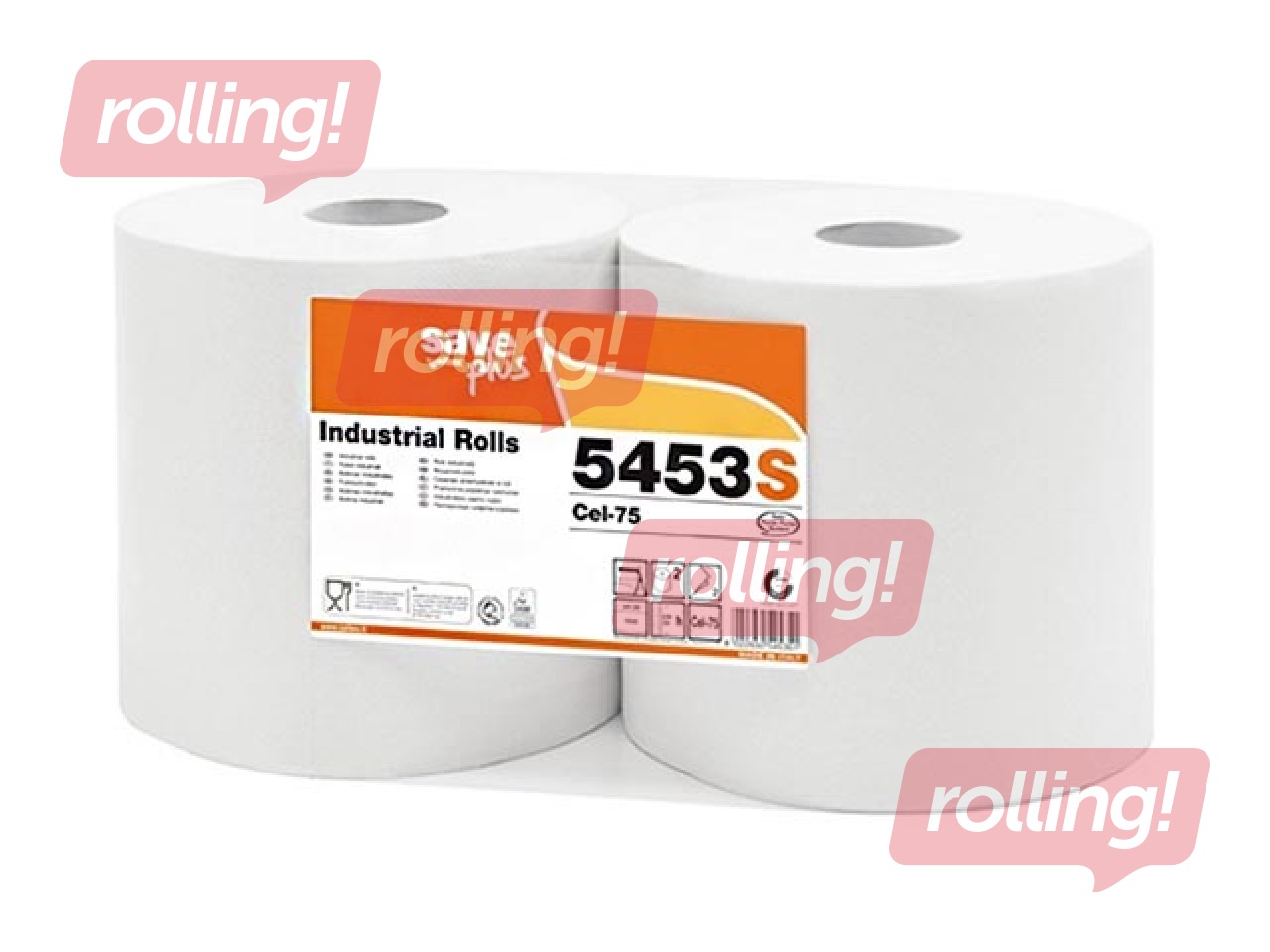 Industriālais papīrs Celtex Save Plus, 2 slāņi, balts, 280m, 2 ruļļi