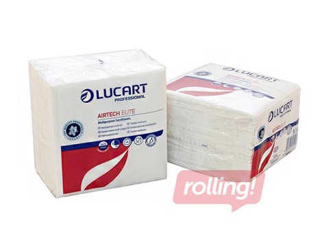 Papīra dvieļi Lucart Airtech Elite, īpaši izturīgi, bezplūksnu, neausti, 50g, 45 loksnes, 1 paciņa