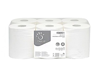 Paper towels Papernet Standart Midi , 1 layer, white, 273.75m, 6 rolls