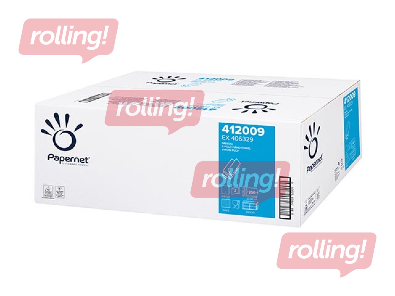 Papīra dvieļi Papernet Special, Z Fold, balti, 2 slāņi, 200 loksnes, 20 paciņas