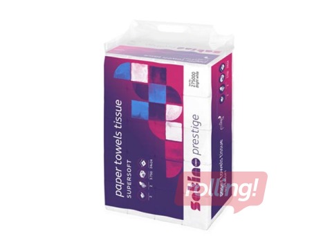 Papīra dvieļi Satino Prestige, Z-locījums (šaurie 8 cm), 2 slāņi, 150 loksnes, 25 paciņas