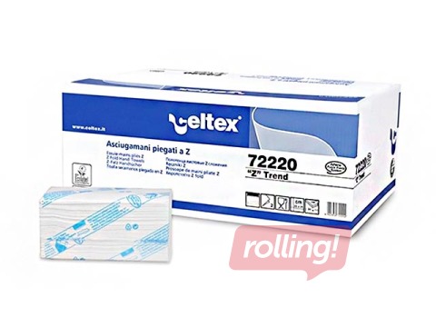 Салфетки для рук Celtex Trend Z2 (узкие 8cm), 25 пачек, 2 сл, белые