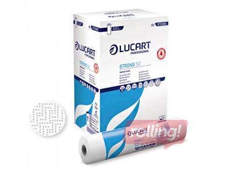 Sanitārais pārklājs Lucart Strong 50, 37x50cm, 2 kārtas, 135 loksnes, 50m