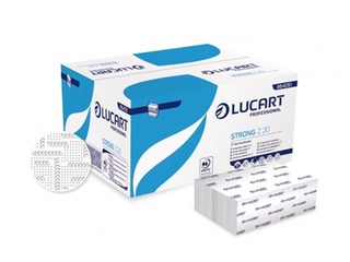 Papīra dvieļi Lucart Strong Z, balti, 2 slāņi, 200 loksnes, 15 paciņas