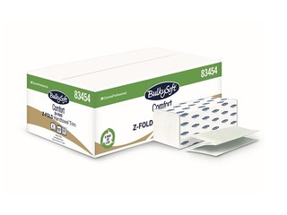 Papīra dvieļi Bulkysoft Comfort Z (šaurie), balti, 2 slāņi, 150 loksnes, 25 paciņas