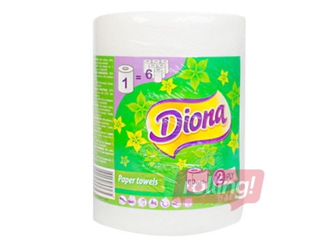 Papīra dvieļi Diona, 2 slāņi, 60m, 1 rullis