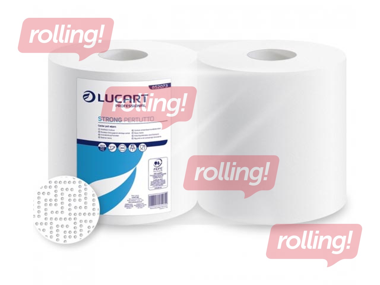Industriālais papīrs Lucart Strong Pertutto, 2 slāņi, balts, 232m, 2 ruļļi