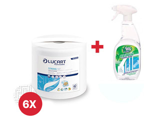 Paper towel Lucart Strong 107 Joint, 2 plies, white + GIFT! Buy paper towels and receive a gift!
