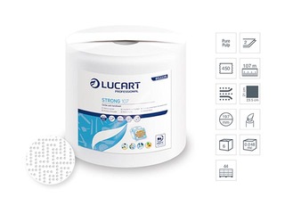 Papīra dvieļi Lucart Strong 107 Joint, ar izņemamu serdi, 2 slāņi, 107m, 1 rullis + AKCIJA! Pēr