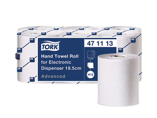 Бумажные полотенца Tork, H12, для электронного дозатора, 2-слойные, 143м, 6 рулонов