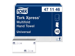 Papīra dvieļi Tork Xpress, Multifold, H2, balti, 2 slāņi, 190 loksnes, 20 paciņas