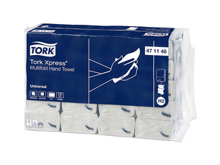 Papīra dvieļi Tork Xpress, Multifold, H2, balti, 2 slāņi, 190 loksnes, 20 paciņas