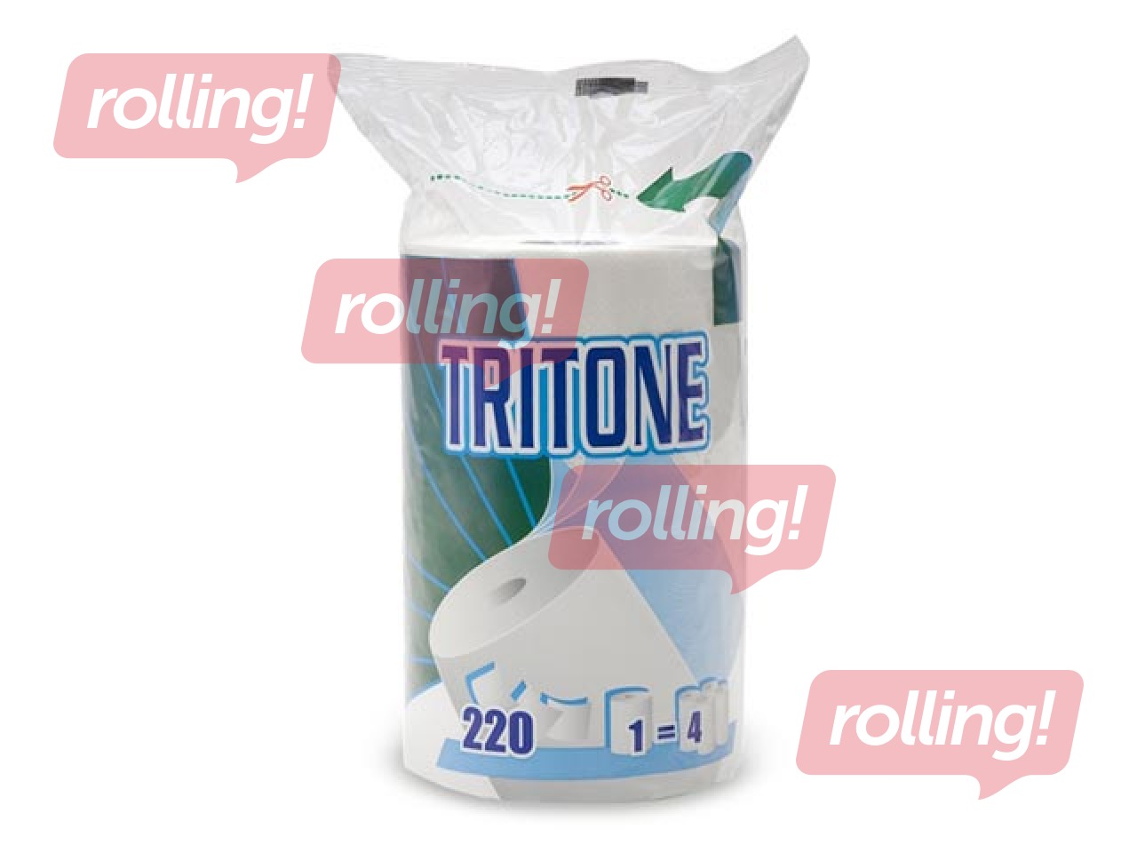 Papīra dvieļi Celtex Tritone, 3 slāņi, 53 m, balts, 1 rullis