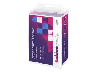 Papīra dvieļi Satino Prestige, W-locījums, 2 slāņi, 120 loksnes, 25 pacinas