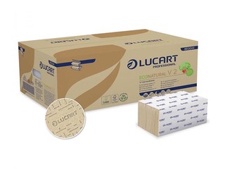 Бумажные полотенца LUCART ECONATURAL V2, 21x21см, 2 слоя, бежевые