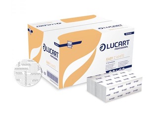 Papīra dvieļi Lucart Easy White, Z-locījums, pelēki, 2 slāņi, 200 loksnes, 15 paciņas