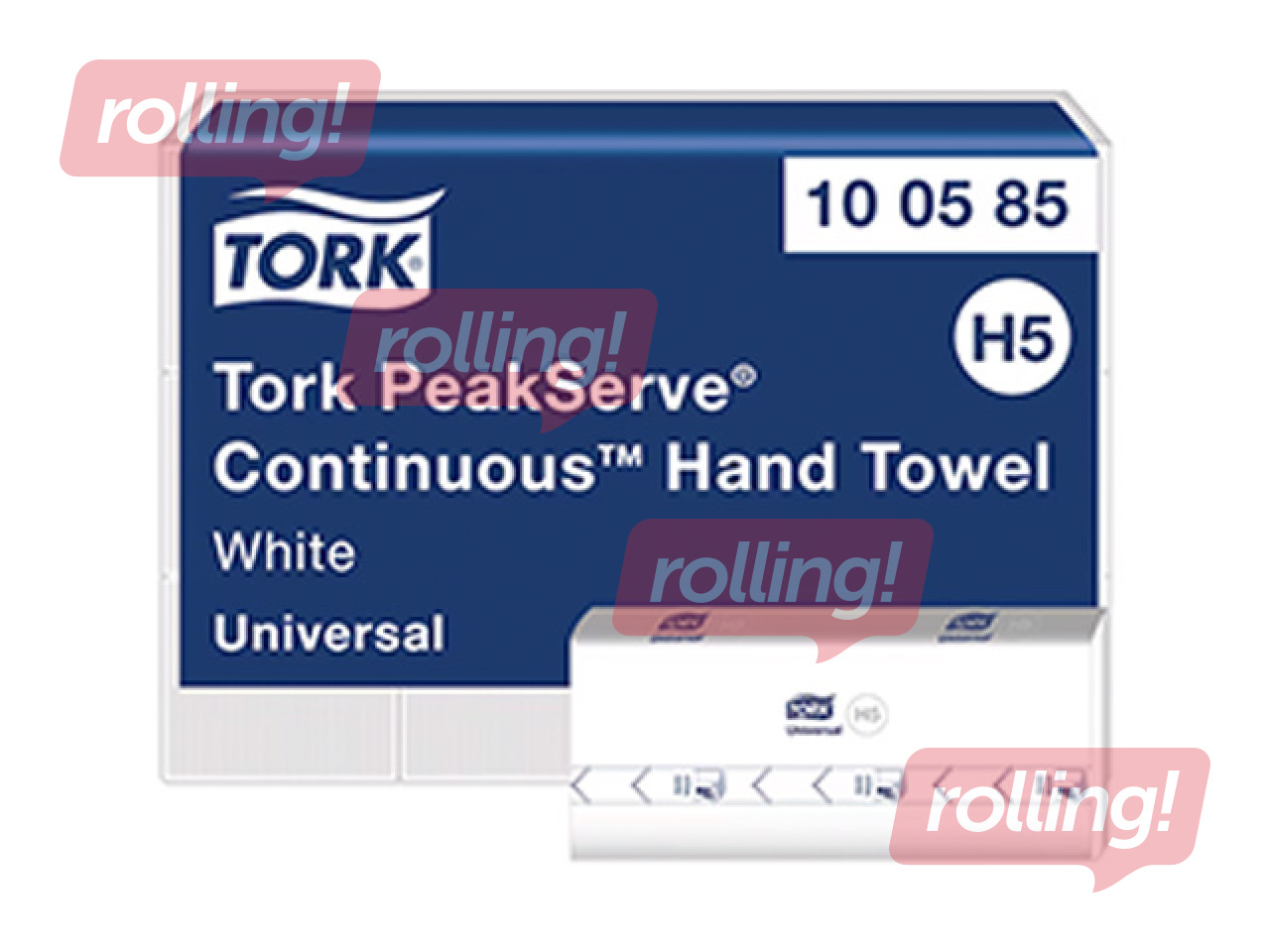 Paberikäterätikud lehtedena Tork Universal, PeakServe Continuous, H5, 1-kiht, 410 lehte, 12 pakk