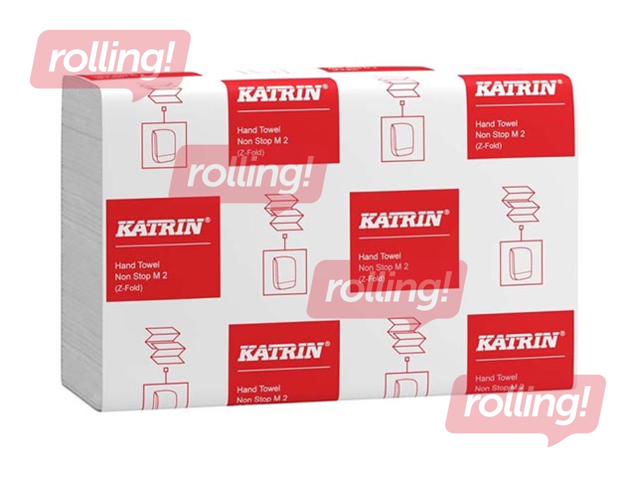 Papīra dvieļi Katrin, Non Stop, Z-fold, M2, balti, 2 slāņi, 140 loksnes, 21 pac.