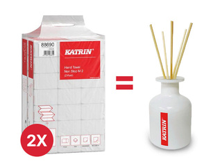 Papīra dvieļi Katrin, Non Stop, Z-fold, M2, balti, 2 slāņi, 140 loksnes, 21 pac.