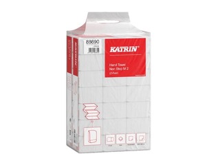 Papīra dvieļi Katrin, Non Stop, Z-fold, M2, balti, 2 slāņi, 140 loksnes, 21 pac.