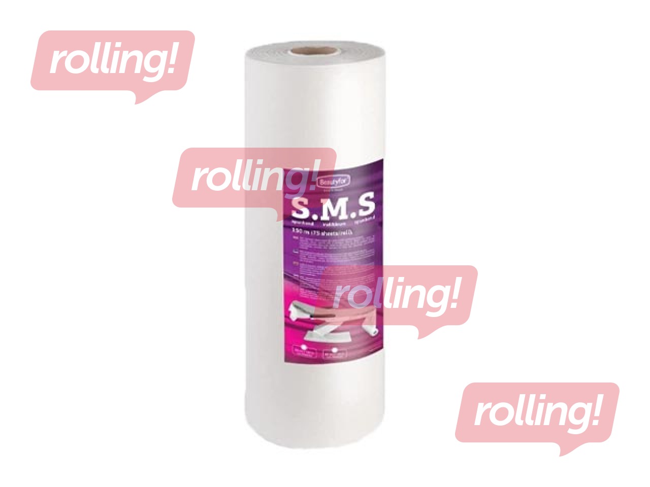 Hügieeniside – SMS-kootud kangas, perforatsiooniga, 80 cm x 150 m, 3-kihiline