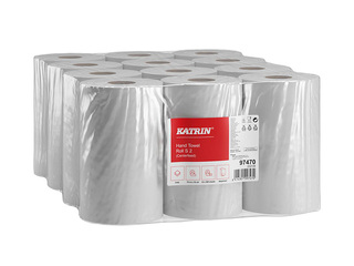 Бумажные полотенца Katrin Centrefeed S2, 12 рулонов, 2 слоя, белые