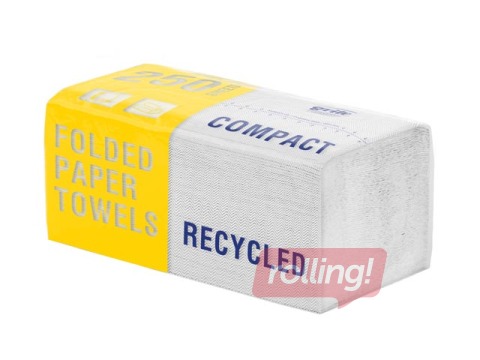 Papīra dvieļi Grite Economy 250, V-locījums (platās 11cm), 2 slāņi, 250 loksnes, 1 paciņa