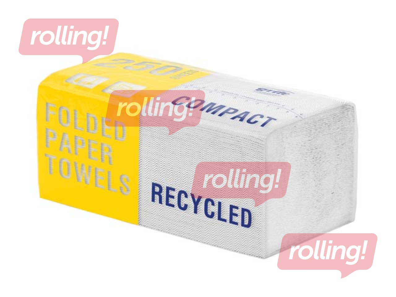 Papīra dvieļi Grite Economy 250, V-locījums (platās 11cm), 2 slāņi, 250 loksnes, 1 paciņa