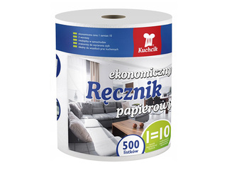 Papīra dvieļi Aku Recznik, 500 loksnes, 2 slāņi, 100m, 1 rullis