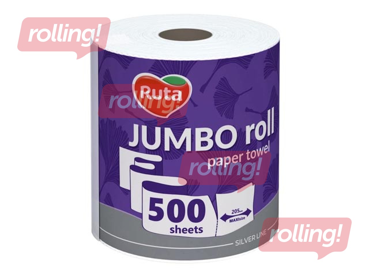 Papīra dvieļi Ruta Jumbo, 500 loksnes, 2 slāņi, 1 rullis