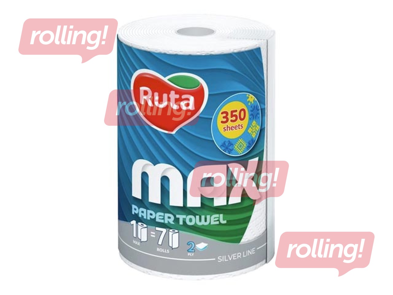 Papīra dvieļi Ruta Max, 2 slāņi, 70m, 1 rullis