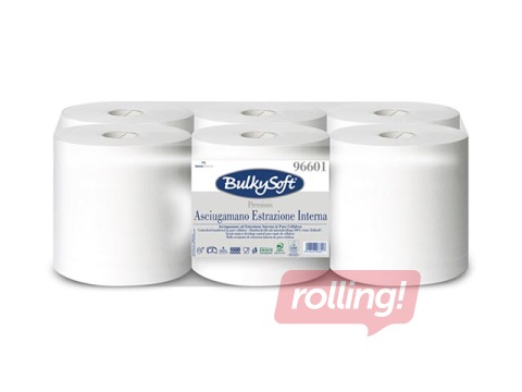 Бумажные полотенца Bulkysoft Premium, 6 рулонов, 150 м, 2 слоя, белые