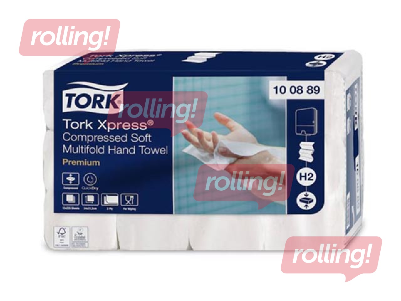 Бумажные полотенца Tork Xpress Premium H2, 12 шт., 2 слоя, белые