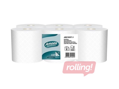 Paper Towels in Rolls Amoos Profesional, M2, 2-ply, 6 rolls, 144m